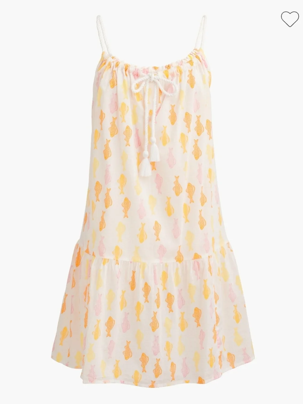 J. crew Lightweight Summer cover up Fish Print dress size XS